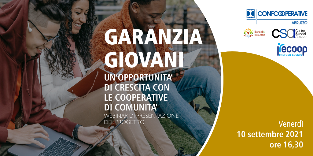Confcooperative segnala: il 10 settembre webinar su Garanzia Giovani