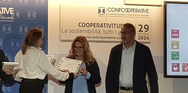 Sostenibilità cooperativa, premiata la Coopergreen di Trasacco