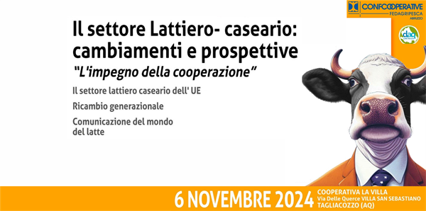 Cooperazione nel lattiero- caseario, incontro nazionale a Tagliacozzo